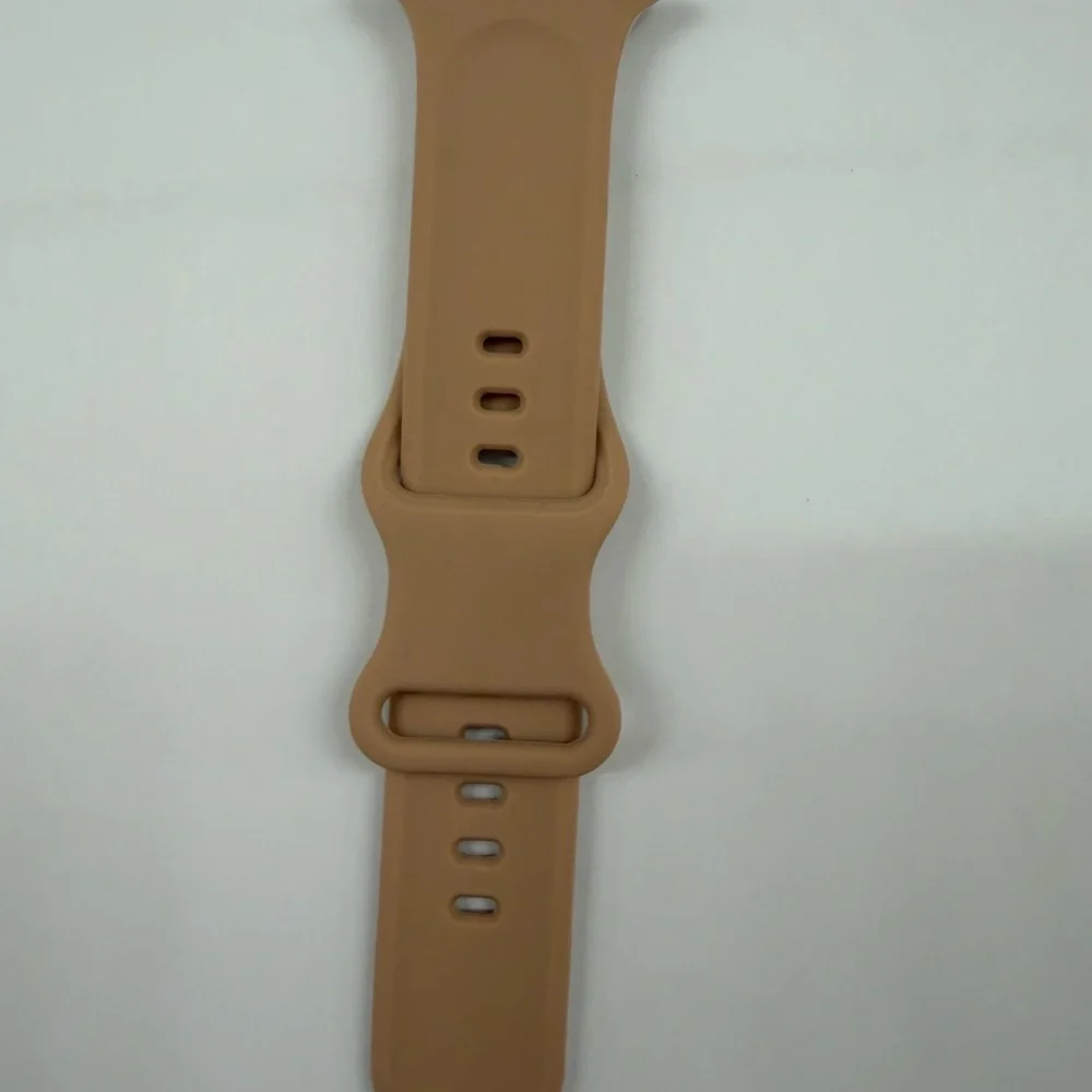 Leopard Print Silicone Apple Watch Band Neutral Tan Animal Print